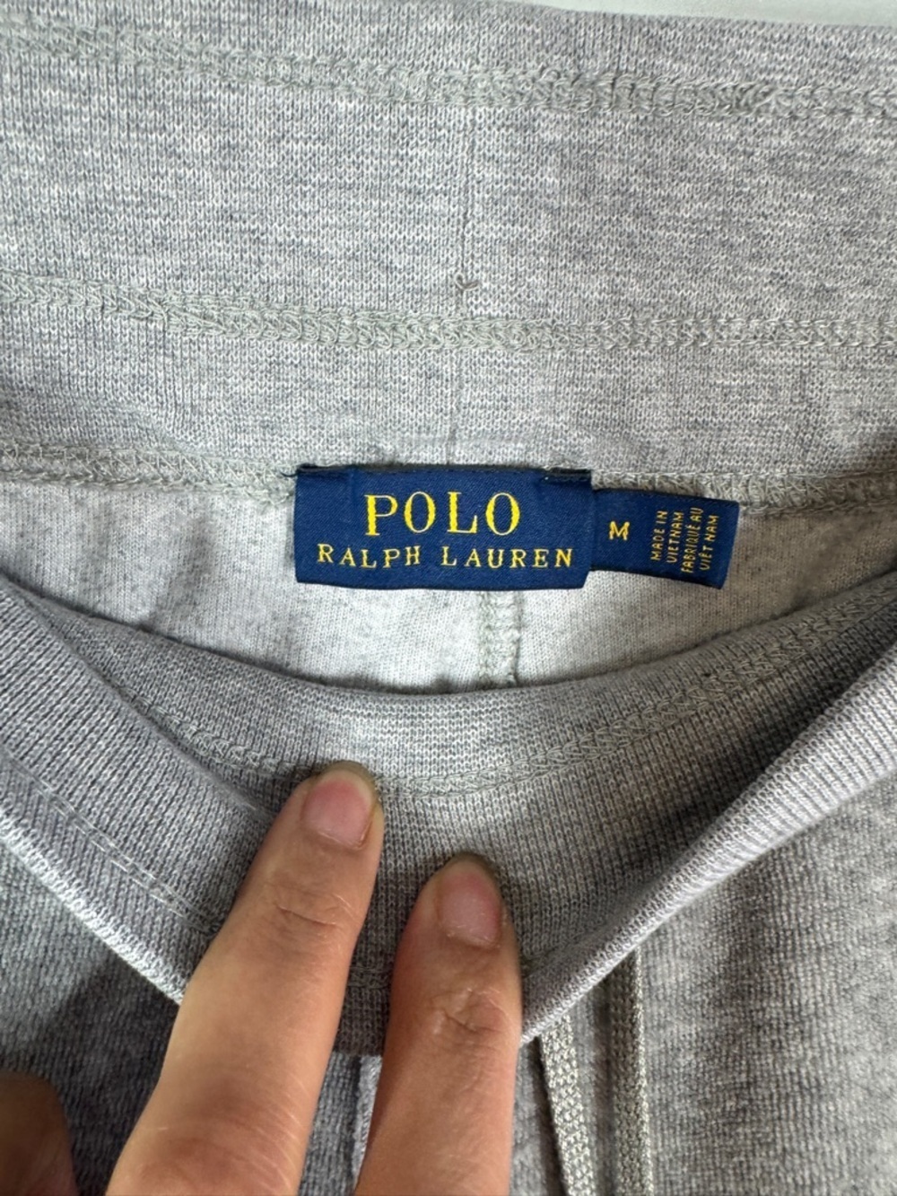 Ralph Lauren Light Gray Knit Drawstring Sweatpants Joggers Cuffed Casual Size M - Picture 12 of 14